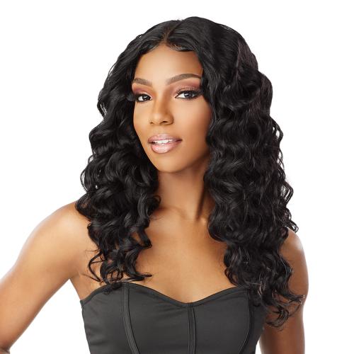 Sensationnel Human Hair Weave Empire 3-Way Parting HD Lace Closure Ocean Wave 12"