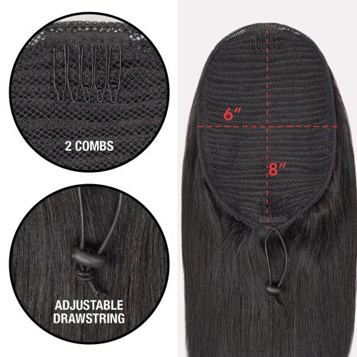 Celebrity 100% Virgin Human Hair Drawstring Ponytail Straight (22"-26")