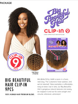 Outre Human Hair Blend Clip on Weave Premium Purple Pack Big Beautiful Hair Clip-In 4C Coily Fro 10" 9Pcs