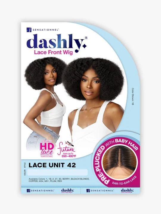 DASHLY LACE UNIT 42 Embrace the big hair look with layered, afro curls with a soft touch and lots of texture.