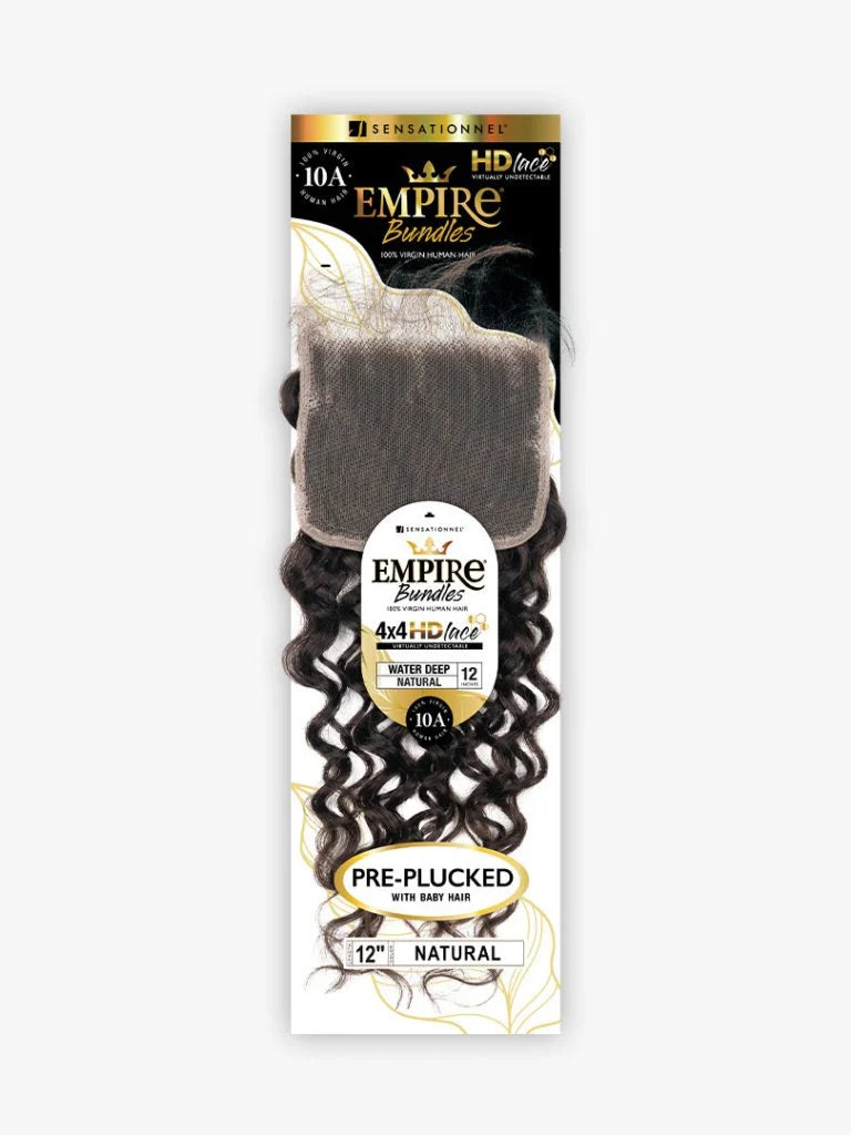 EMPIRE BUNDLES 4×4 HD CLOSURE WATER DEEP 12″