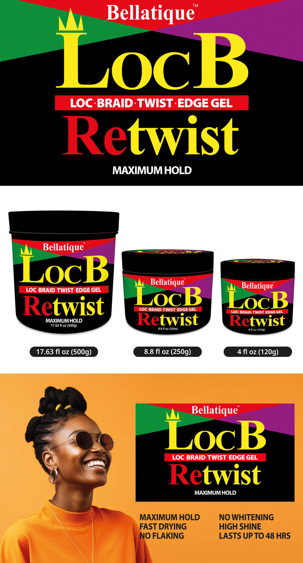 LOC B RETWIST – 4 FL OZ (120g) – 8 FL OZ (250g) – 17.63 FL OZ (500g)