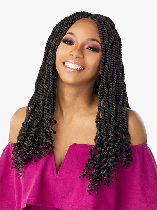 3X KINKY TWIST 18″ Tight twist style with curled ends, which is perfect for any occasion.