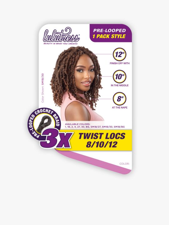 3X TWIST LOCS 8,10,12″ Twisted locs style