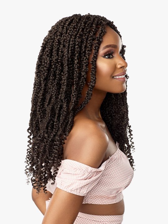 2X BOX BUTTERFLY 18″ Box braids with curls sticking out, Box Butterfly Braids with curly ends