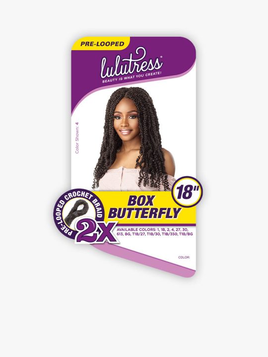 2X BOX BUTTERFLY 18″ Box braids with curls sticking out, Box Butterfly Braids with curly ends