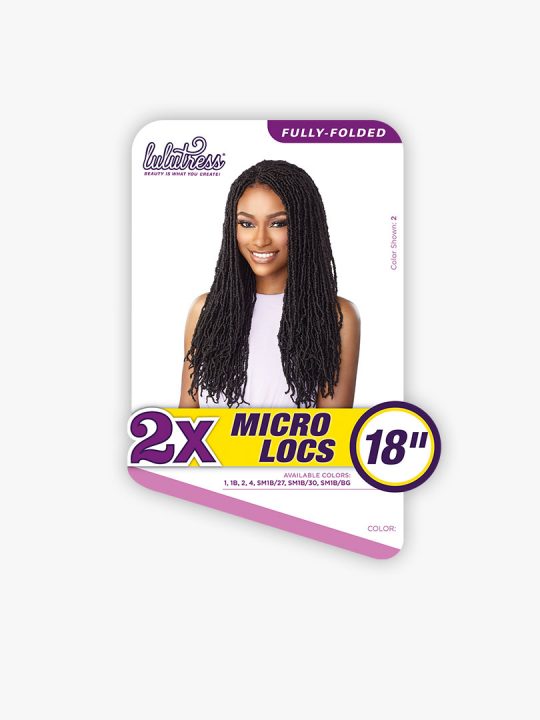 2X MICRO LOCS 18″ Thinner strands of locs, Textured strands give a more natural finished look