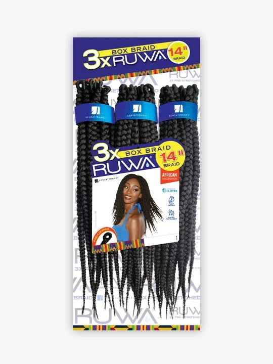 3X RUWA BOX BRAID 14″