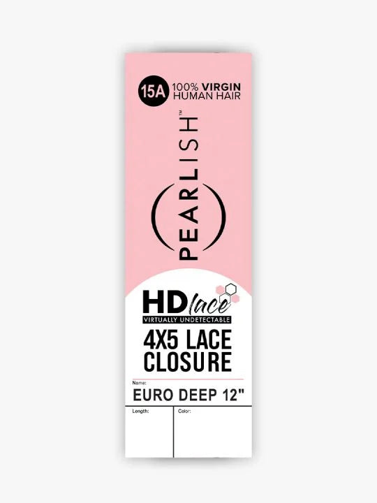 PEARLISH 4X5 HD LACE CLOSURE EURO DEEP 12″