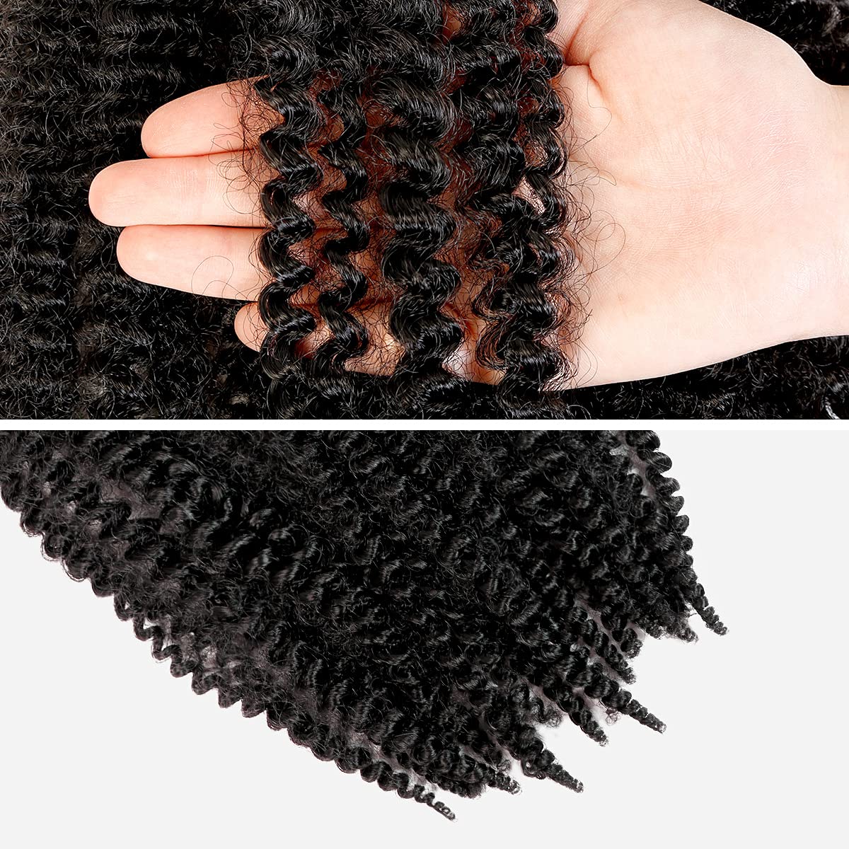 AU-THEN-TIC 18 Inch 2 Pack Afro Kinky Twist Braid Hair Pre Looped