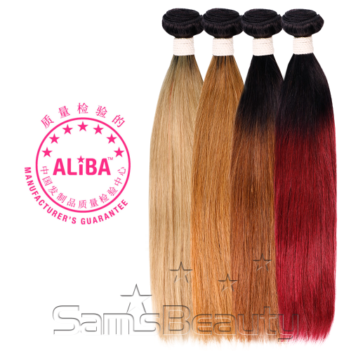 Aliba Unprocessed Brazilian Virgin Remy Human Hair Weave Natural Straight (2 Tone Colors) Find Your New Look Today!