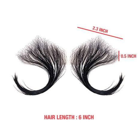 Celebrity 100% Human Hair HD Lace Reusable Fake Baby Hair Edge 2pcs V-Shape Find Your New Look Today!