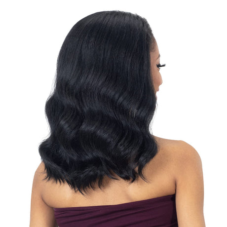 FreeTress Equal Half Wig Drawstring Full Cap Natural Me Natural Pressed Waves (1B) Find Your New Look Today!