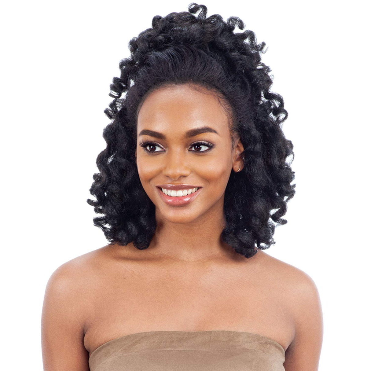 Freetress Equal Synthetic Drawstring Full cap Half Wig - NATURAL ROD SET (T27) Find Your New Look Today!