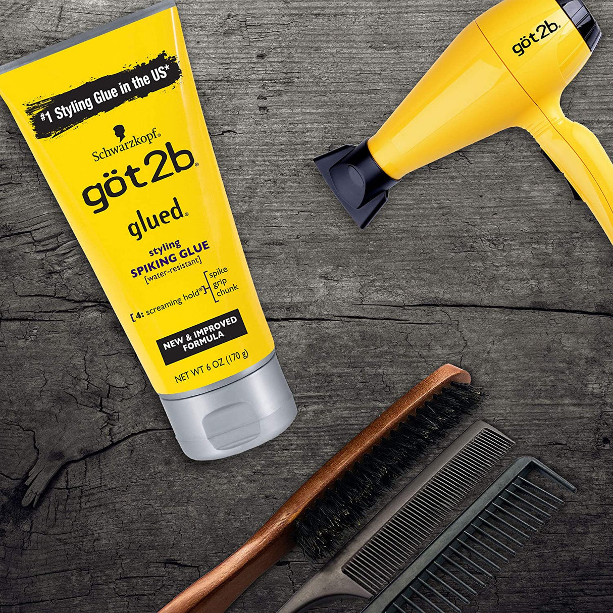 Got2b Glued Styling Spiking Hair Glue, 6 Ounce Find Your New Look Today!