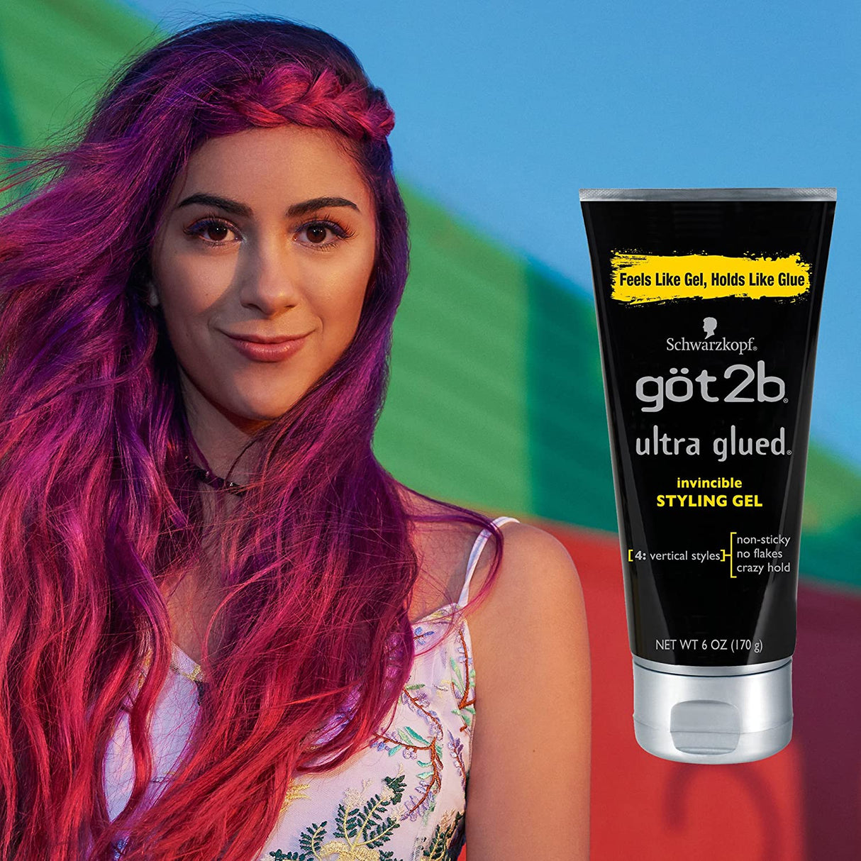 Got2b Ultra Glued Invincible Styling Hair Gel, 6 Ounce Find Your New Look Today!