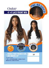 OUTRE 4 X 4 LACE FRONT WIG - MIDDLE PART FRENCH CURL BOX BRAIDS - 26"