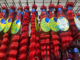 RIO 100% BRAZILLIAN REMY VIRGIN HUMAN HAIR - SINGLE BUNDLE - RED