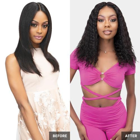 Janet Collection Natural Virgin Remy Indian Hair HD Swiss Lace Front Wig Luscious Wet N Wavy Super French Find Your New Look Today!