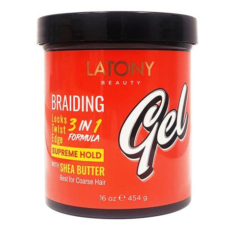 Latony Beauty 3 In 1 Formula Braiding Gel 16oz/ 454g Find Your New Look Today!