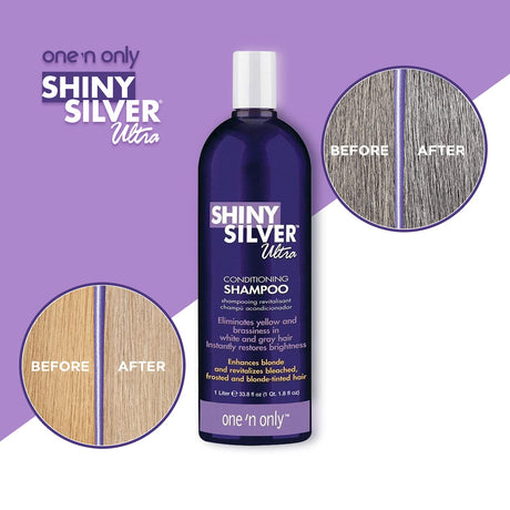 One 'n Only Shiny Silver Ultra Conditioning Shampoo, 1 Liter Find Your New Look Today!