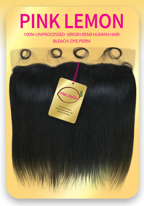 PINK LEMON - 13A 13X4 HD LACE FRONTAL STRAIGHT (HUMAN HAIR) Find Your New Look Today!