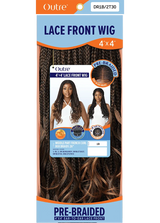 OUTRE 4 X 4 LACE FRONT WIG - MIDDLE PART FRENCH CURL BOX BRAIDS - 26"