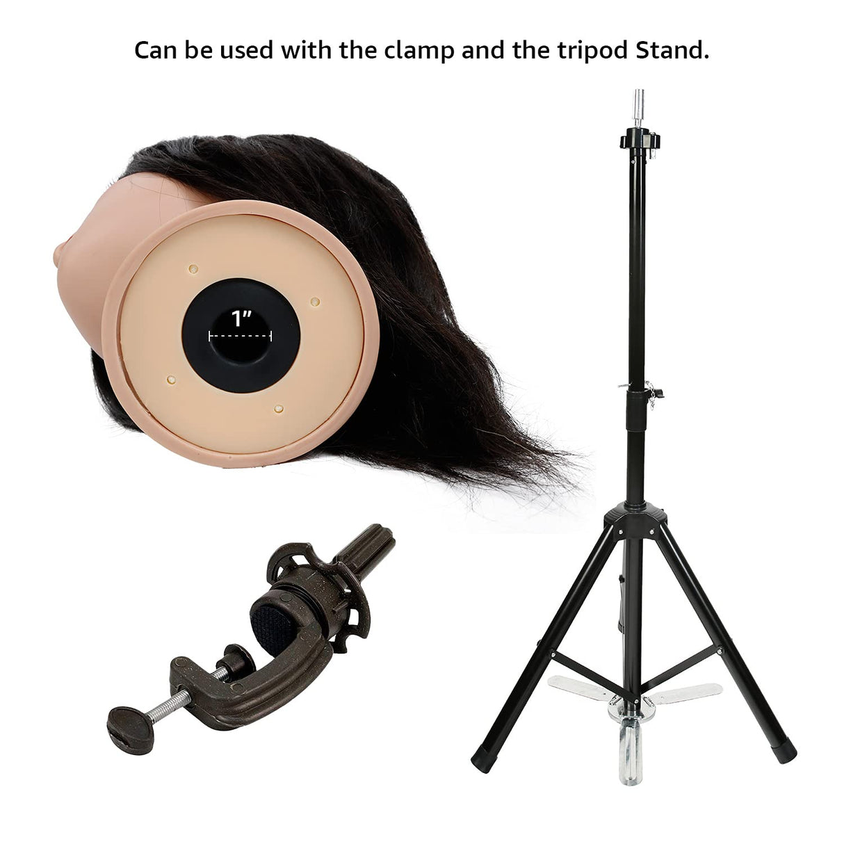 Female Human Face Mannequin Head Canvas Block Training Wig Head Stand With  Tripod Wigs Making Kit Tool Hairdressing Stand Holder