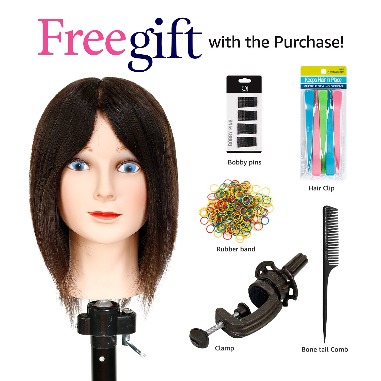 STUDIO LIMITED 100% Human Hair Mannequin Head Cosmetology Barber Salon –  Find Your New Look Today!