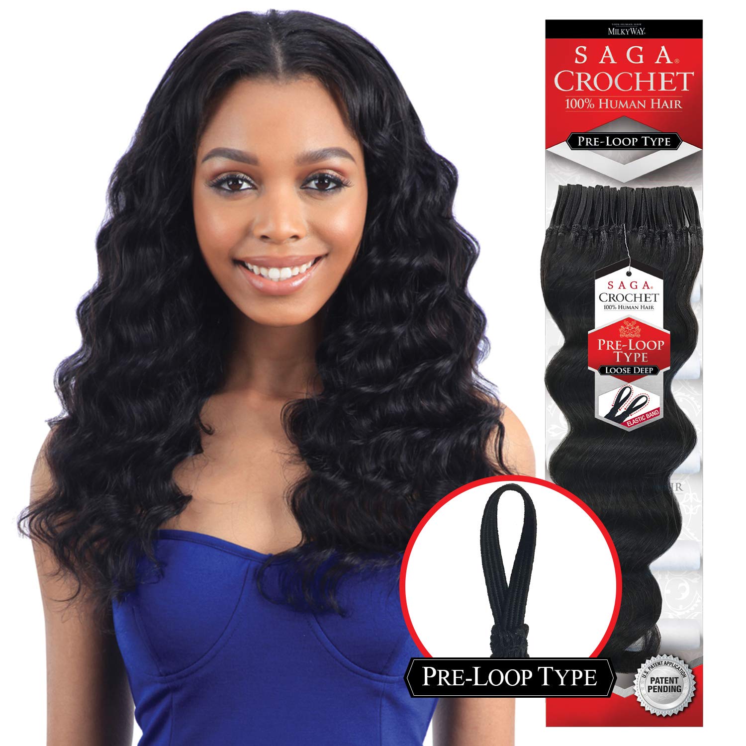 Saga Human Hair Crochet Braids Pre Loop Type Loose Deep Find