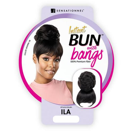 Sensationnel Instant Bun With Bangs Ila Find Your New Look Today!