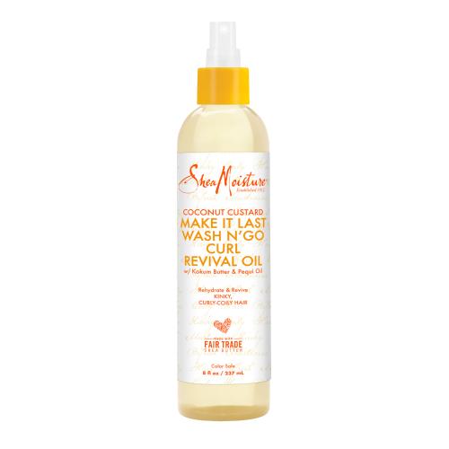 Shea Moisture Coconut Custard Make It Last Wash N'Go Curl Revival Oil 8oz Find Your New Look Today!