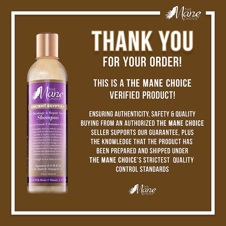 The Mane Choice Ancient Egyptian Anti-Breakage Collection Shampoo Find Your New Look Today!