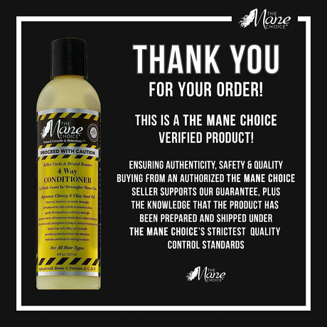 The Mane Choice Mane choice proceed with caution killer curls & brutal bounce 4 way conditioner Find Your New Look Today!