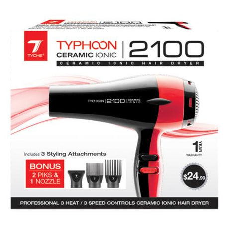 Tyche Typhoon Ceramic Ionic Hair Dryer 2100 Find Your New Look Today!