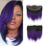 Uniq Hair 100% Virgin Human Hair Brazilian Bundle Hair Weave 13X4 Closure 7A Straight #OTPURPLE Find Your New Look Today!