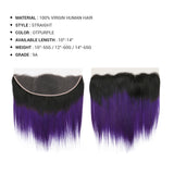 Uniq Hair 100% Virgin Human Hair Brazilian Bundle Hair Weave 13X4 Closure 7A Straight #OTPURPLE Find Your New Look Today!