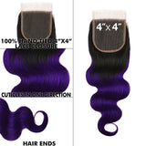 Uniq Hair 100% Virgin Human Hair Brazilian Bundle Hair Weave 4X4 Closure 7A Body #OTPURPLE Find Your New Look Today!