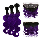 Uniq Hair 100% Virgin Human Hair Brazilian Bundle Hair Weave 7A Body + 13X4 Closure#OTPURPLE Find Your New Look Today!