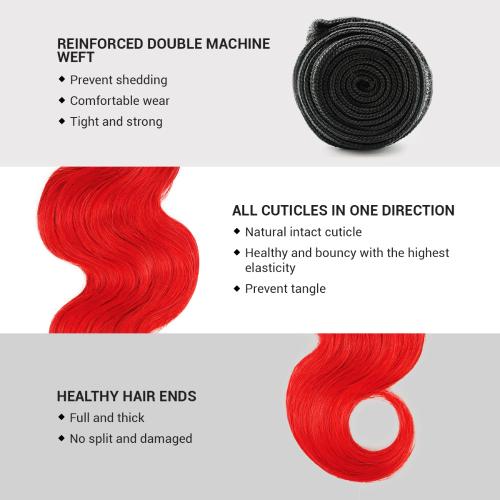 Uniq Hair 100% Virgin Human Hair Brazilian Bundle Hair Weave 7A Body #OTRED Find Your New Look Today!