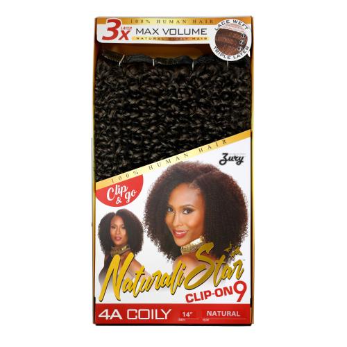 Zury Human Hair Weave Clip On 9Pcs 4A Coily Find Your New Look Today!