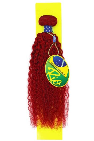 RIO 100% BRAZILLIAN REMY VIRGIN HUMAN HAIR - SINGLE BUNDLE - RED